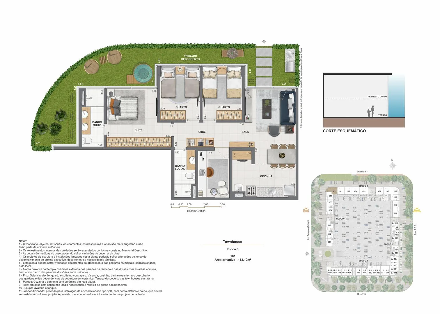 Planta 14: Arte Wood Residences, apartamento de alto padrão na Barra Olímpica, Rio de Janeiro