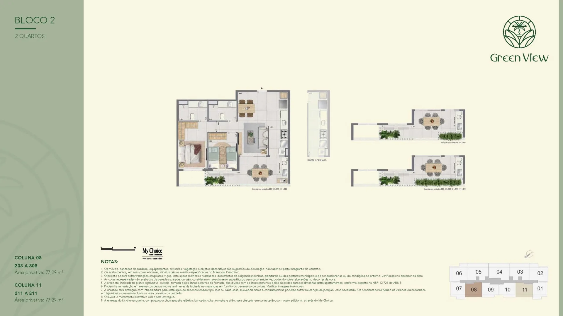 Planta 13: Green Park Barra, apartamento de alto padrão na Barra da Tijuca, Rio de Janeiro