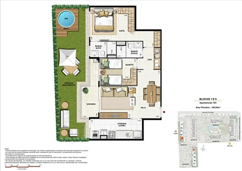 Planta 7: RG Personal Residence, apartamento de alto padrão no Recreio dos Bandeirantes, Rio de Janeiro
