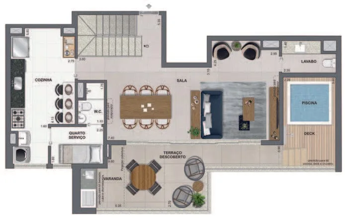 Planta 21: Iconyc By Yoo, apartamento de alto padrão em Botafogo, Rio de Janeiro