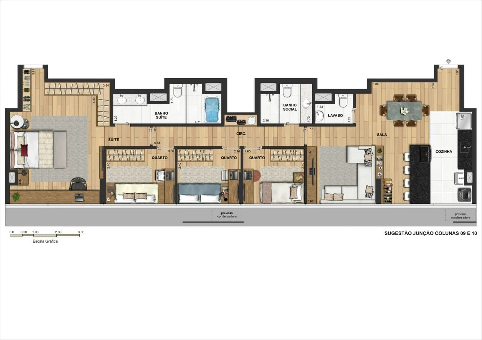 Planta 11: Murano Residencial, apartamento de alto padrão na Barra Olímpica, Rio de Janeiro