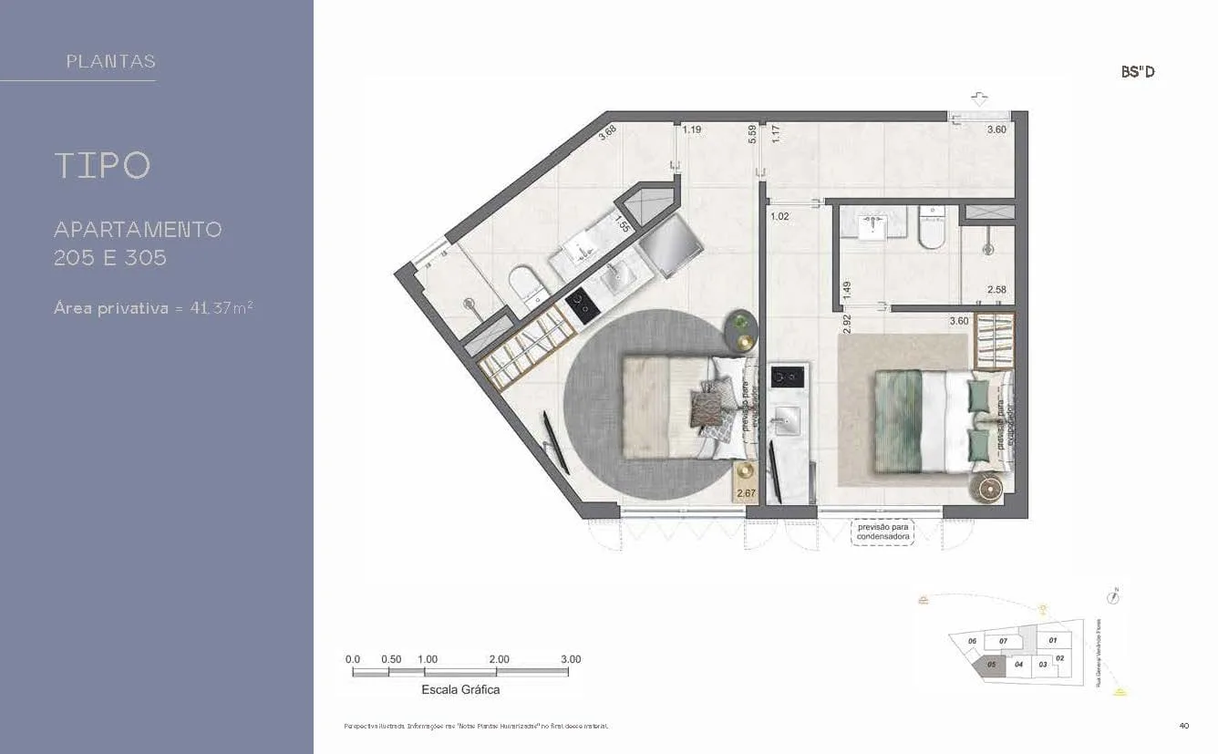 Planta 13: Villa Mozak, apartamento de alto padrão no Leblon, Rio de Janeiro