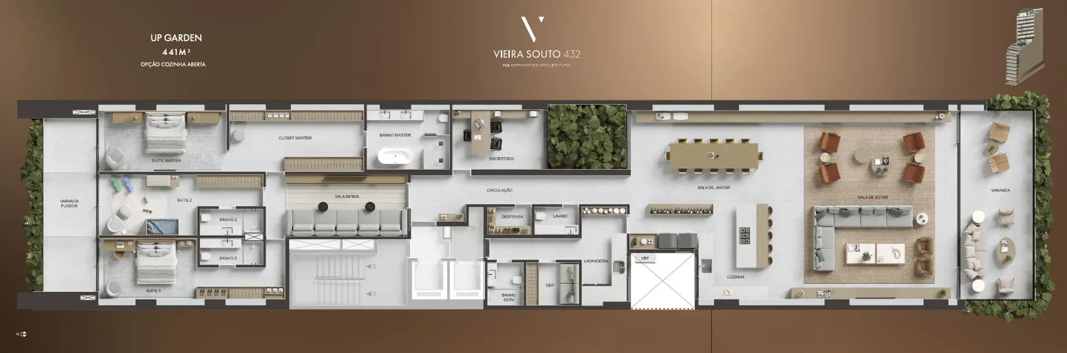 Planta 2: Vieira Souto 432, apartamento de alto padrão em Ipanema, Rio de Janeiro