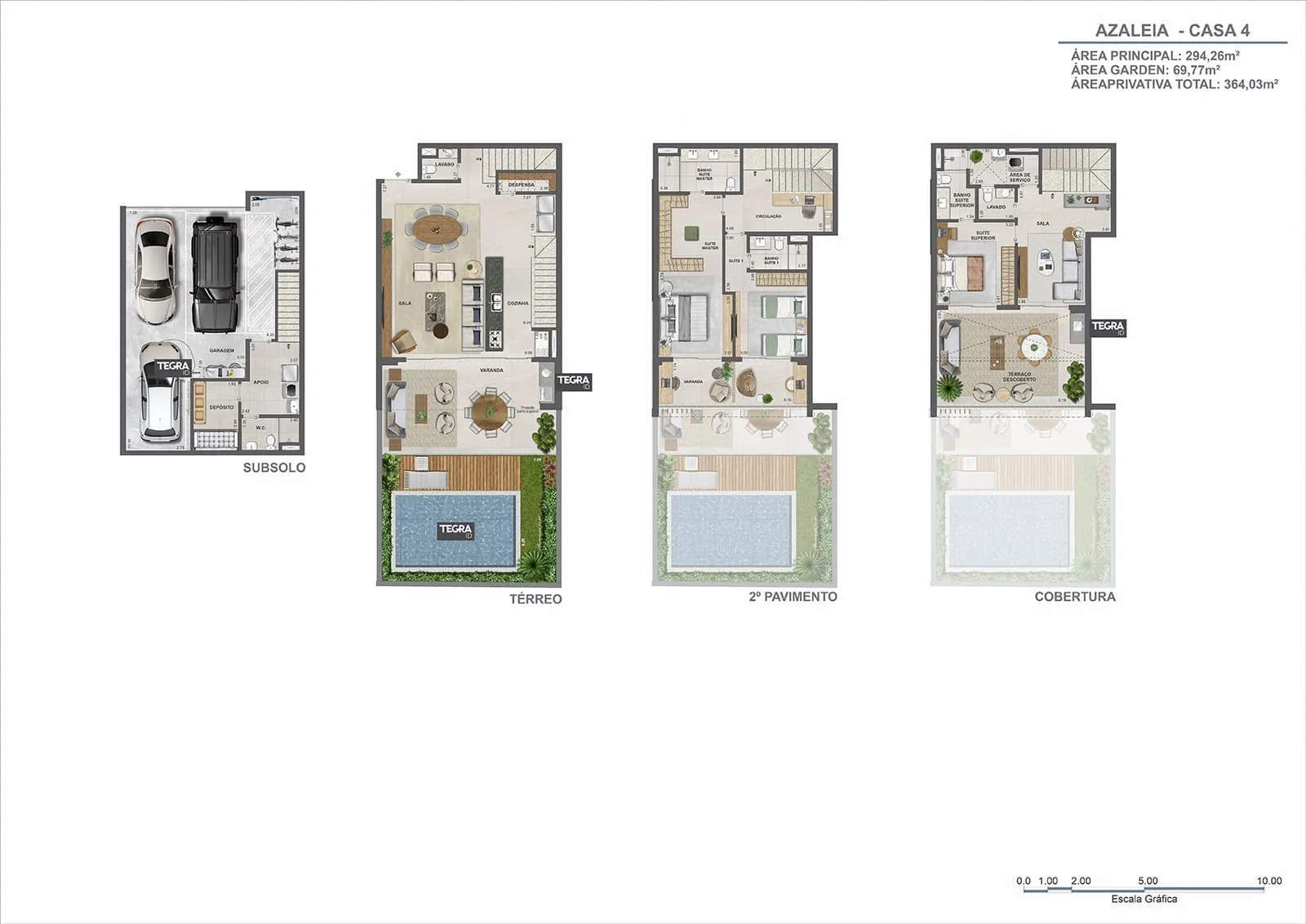 Planta 5: Claris Casa e Clube, casa de alto padrão na Barra da Tijuca, Rio de Janeiro