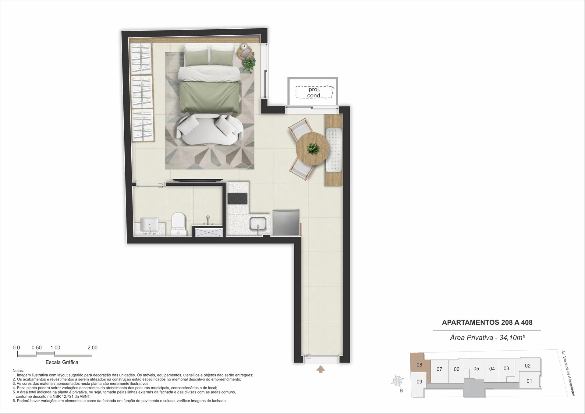 Planta 16: Stay 360 Leblon, apartamento de alto padrão no Leblon, Rio de Janeiro