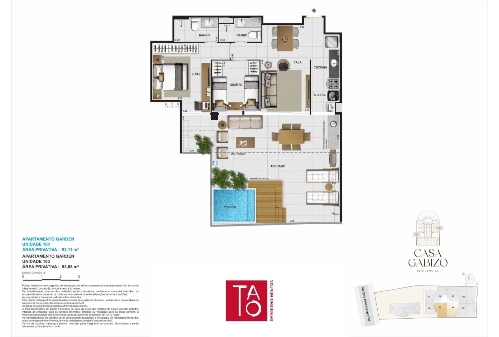 Planta 2: Casa Gabizo Residencial, apartamento de alto padrão na Tijuca, Rio de Janeiro