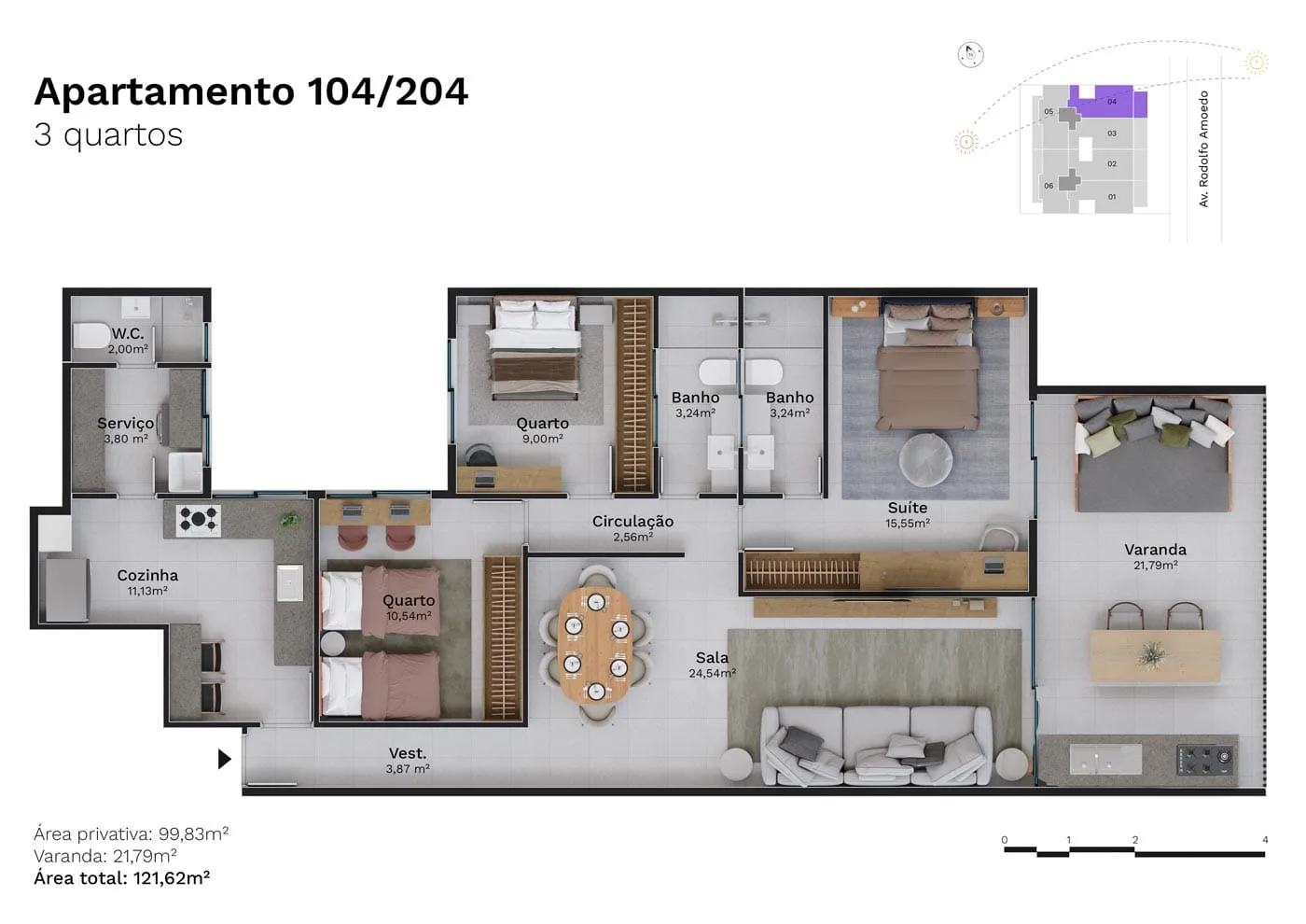 Planta 8: Haus Jardim Oceânico, apartamento de alto padrão na Barra da Tijuca, Rio de Janeiro