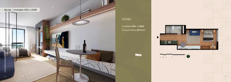 Planta 4: Oriá Residencial Glória, studio de alto padrão na Glória, Rio de Janeiro