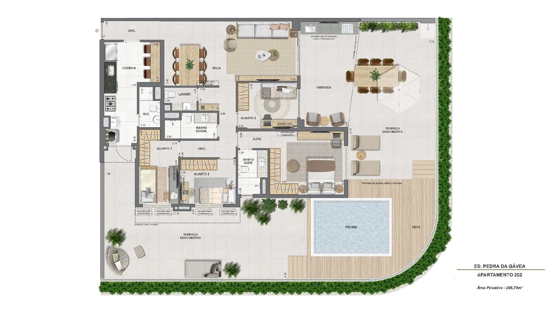 Planta 12: Endless Peninsula, apartamento de alto padrão na Barra da Tijuca, Rio de Janeiro