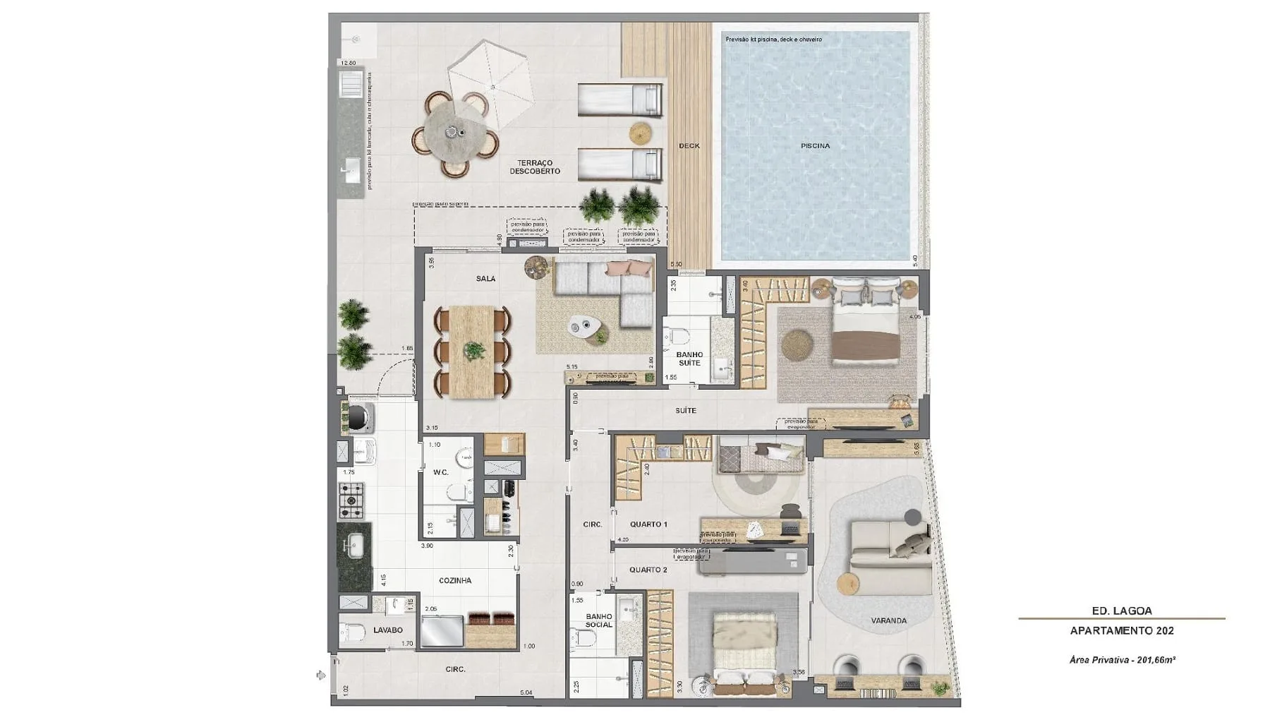 Planta 5: Endless Peninsula, apartamento de alto padrão na Barra da Tijuca, Rio de Janeiro