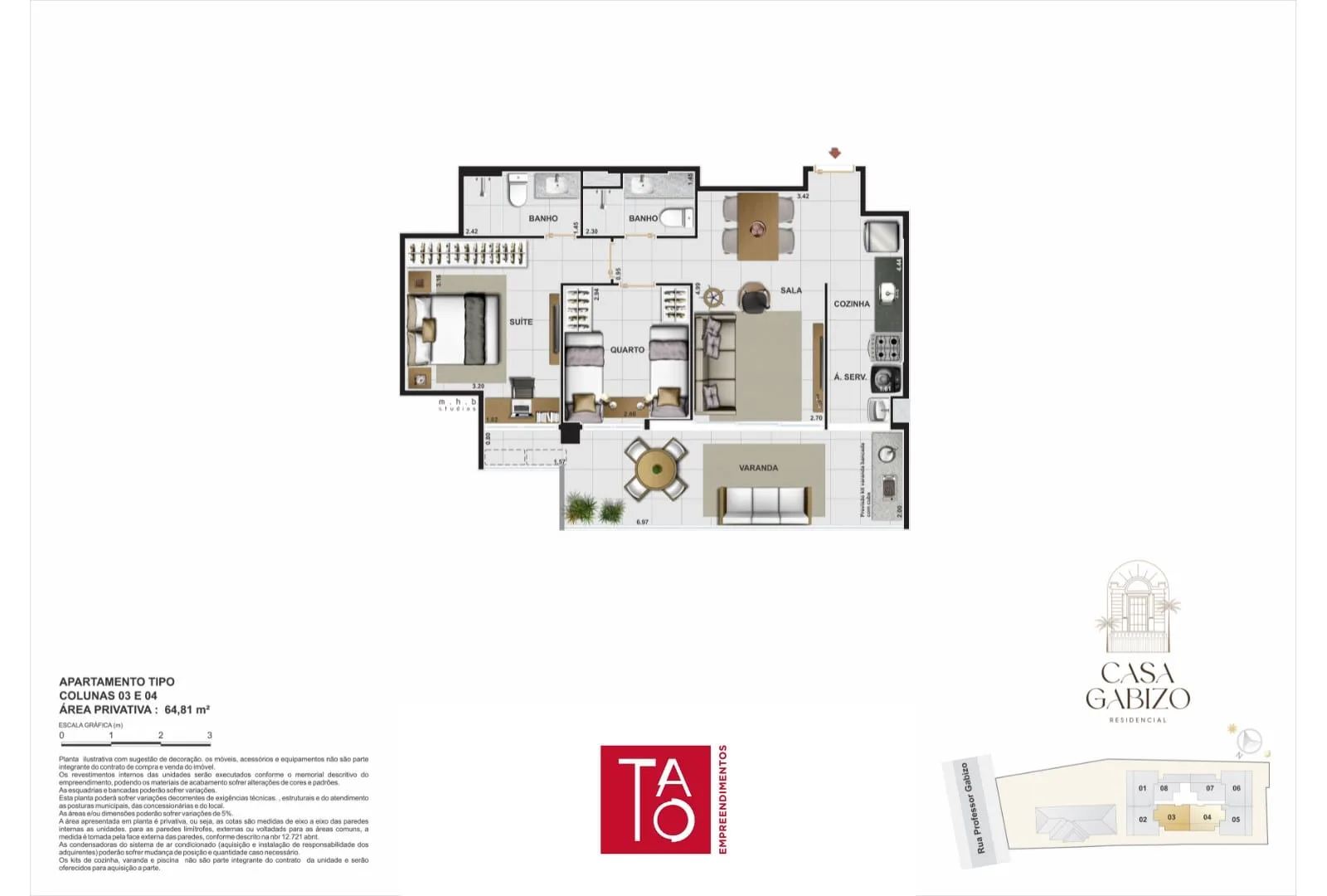 Planta 8: Casa Gabizo Residencial, apartamento de alto padrão na Tijuca, Rio de Janeiro