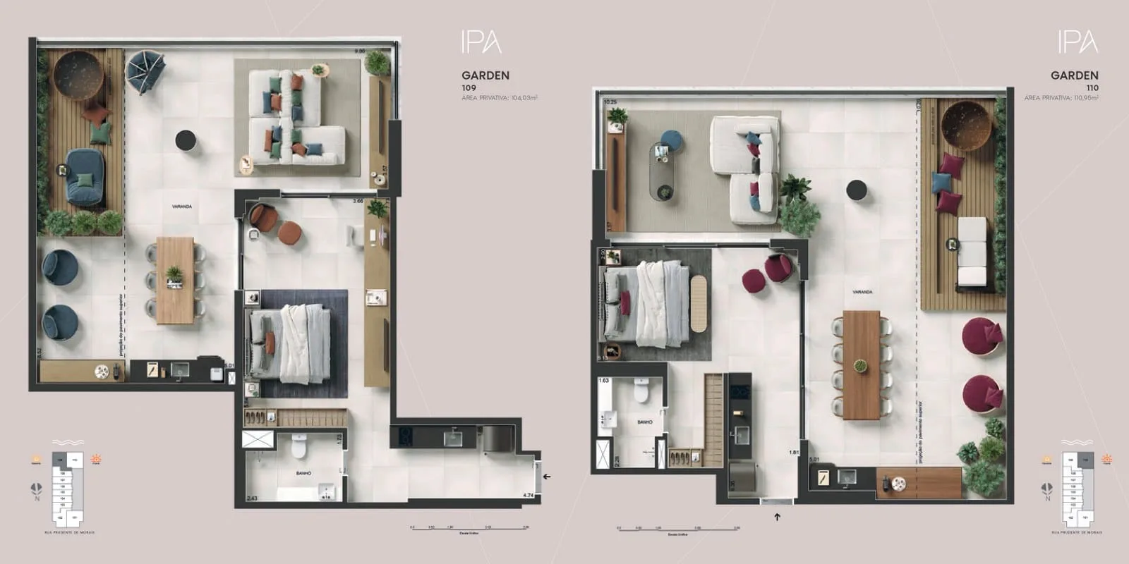Planta 15: Ipa Studios , studio de alto padrão em Ipanema, Rio de Janeiro