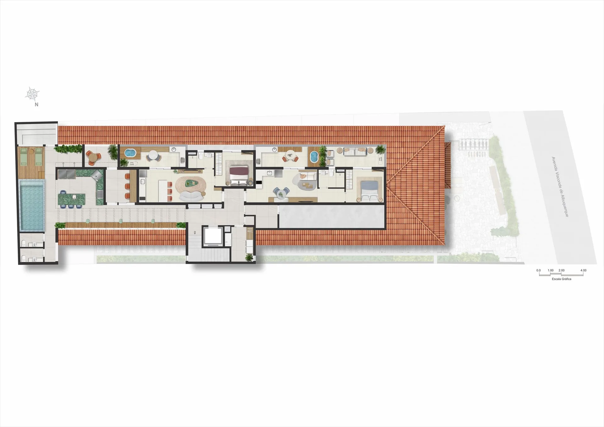 Planta 21: Stay 360 Leblon, apartamento de alto padrão no Leblon, Rio de Janeiro