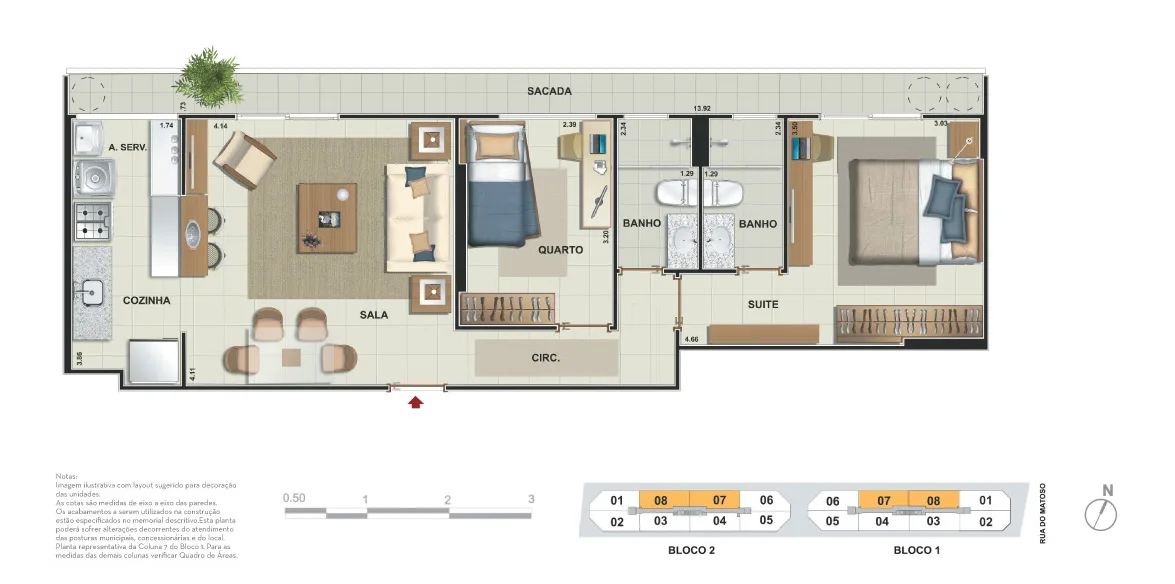 Planta 4: Innovita Tijuca, apartamento de alto padrão na Tijuca, Rio de Janeiro
