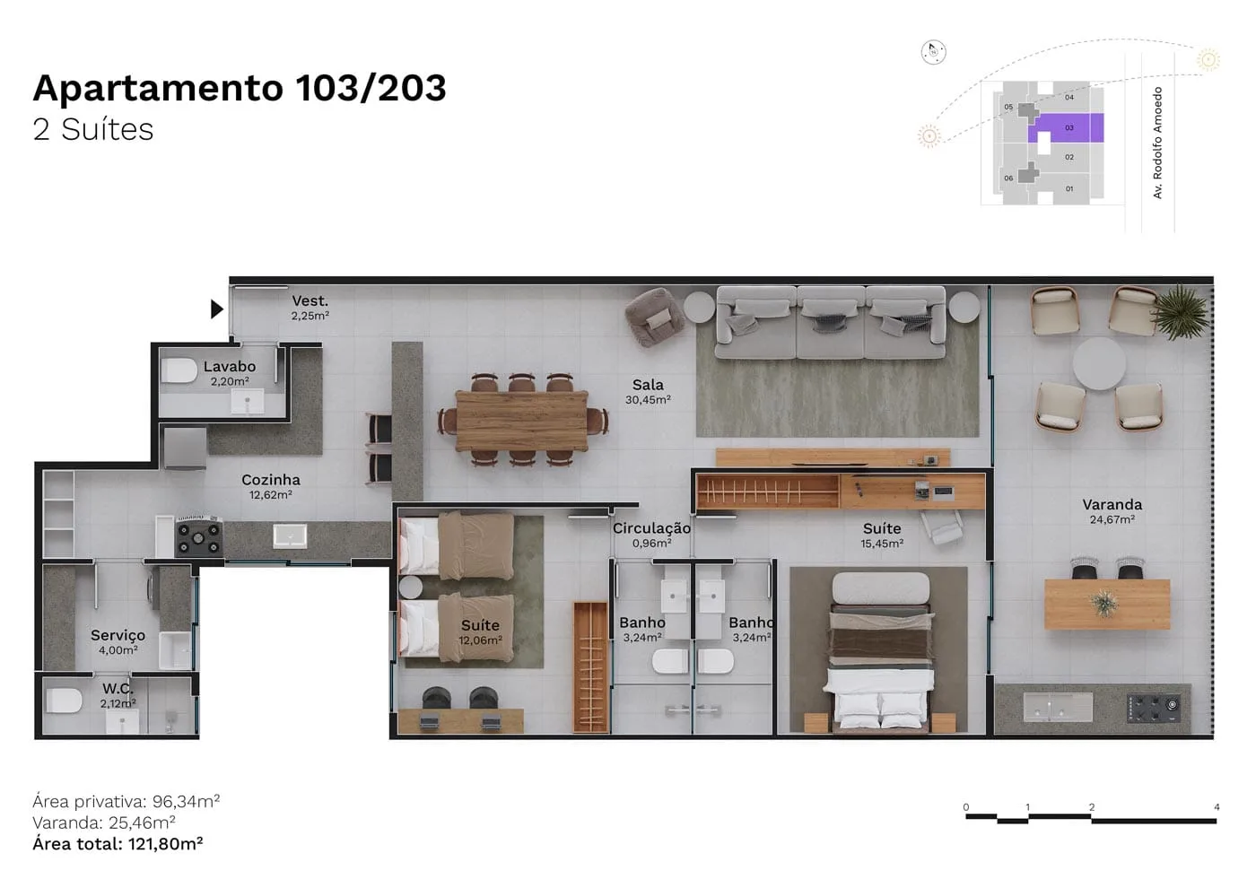 Planta 5: Haus Jardim Oceânico, apartamento de alto padrão na Barra da Tijuca, Rio de Janeiro