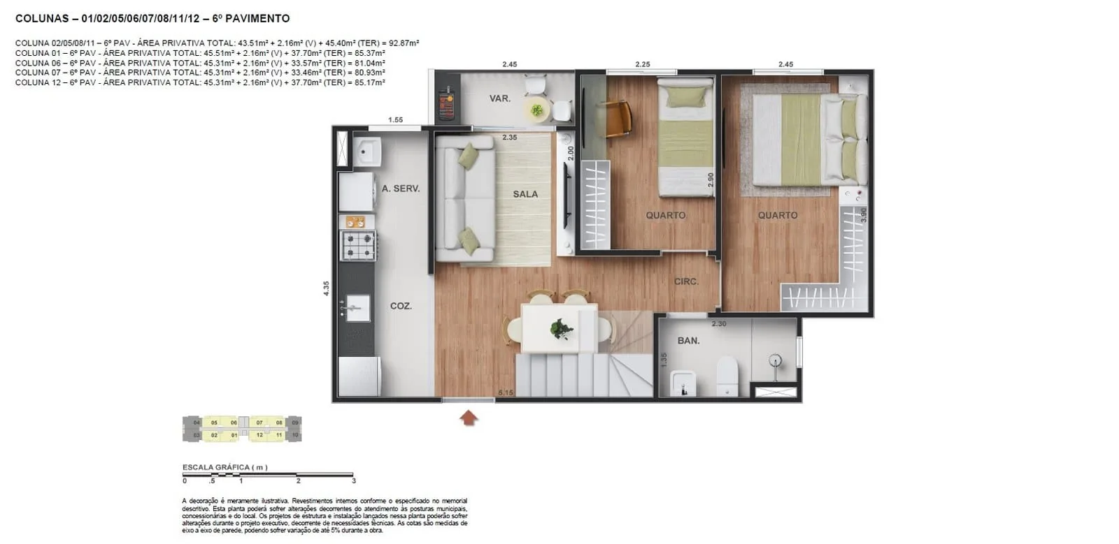 Planta 7: Vitale View Clube Residencial, apartamento de alto padrão em Outro, Rio de Janeiro