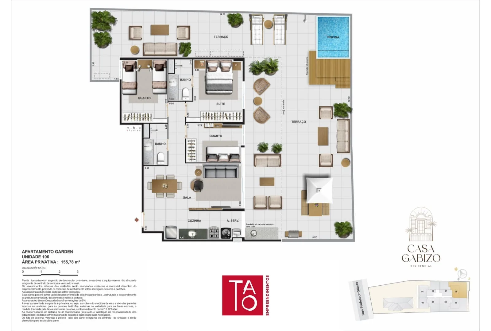 Planta 10: Casa Gabizo Residencial, apartamento de alto padrão na Tijuca, Rio de Janeiro