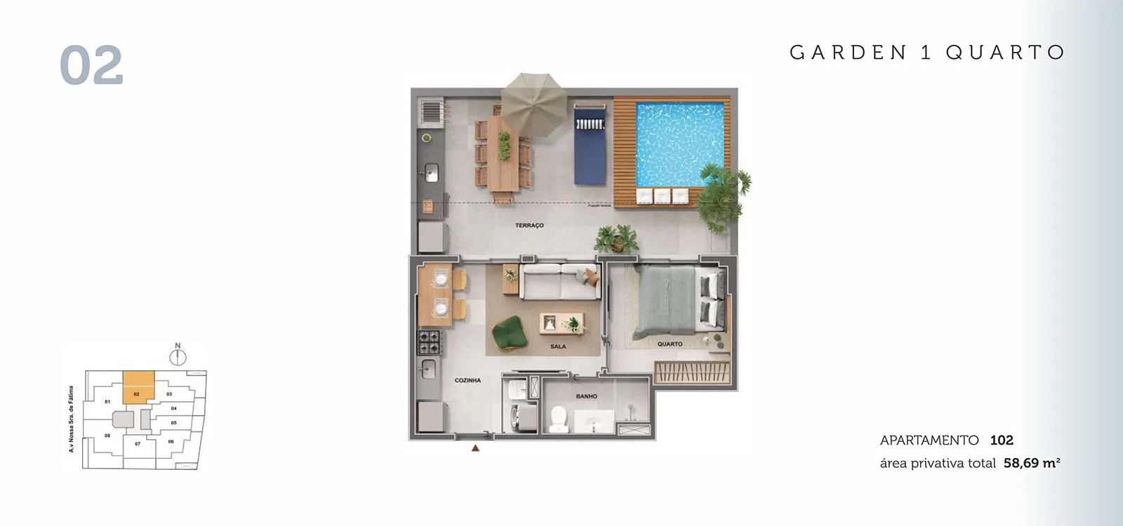Planta 9: Cores de Fátima, apartamento de alto padrão no Centro, Rio de Janeiro