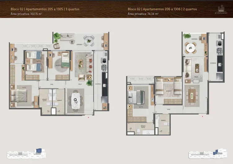 Planta 20: Symphony Residences Flamengo, apartamento de alto padrão no Flamengo, Rio de Janeiro