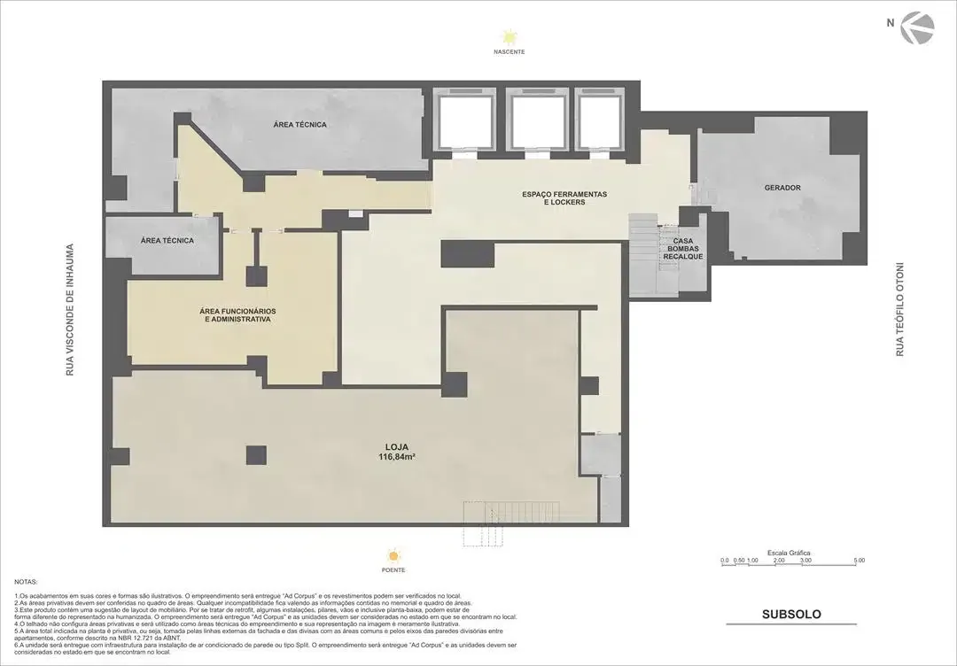 Planta 1: Casa Mauá Residencial, studio de alto padrão no Centro, Rio de Janeiro