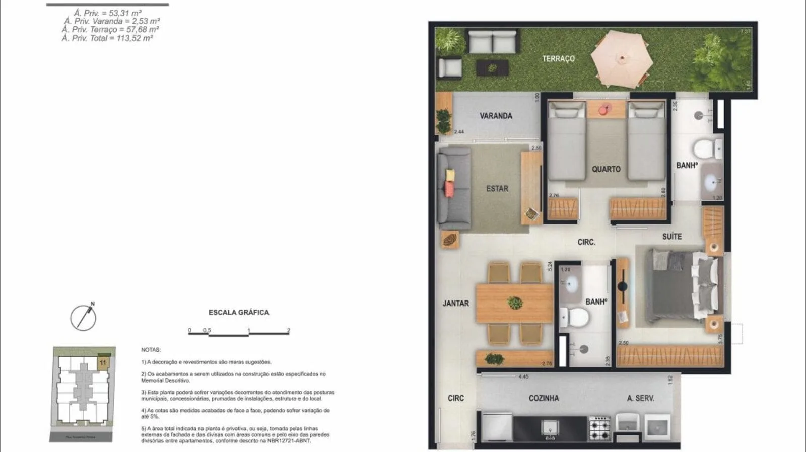 Planta 17: Mode Freguesia, apartamento de alto padrão em Outro, Rio de Janeiro