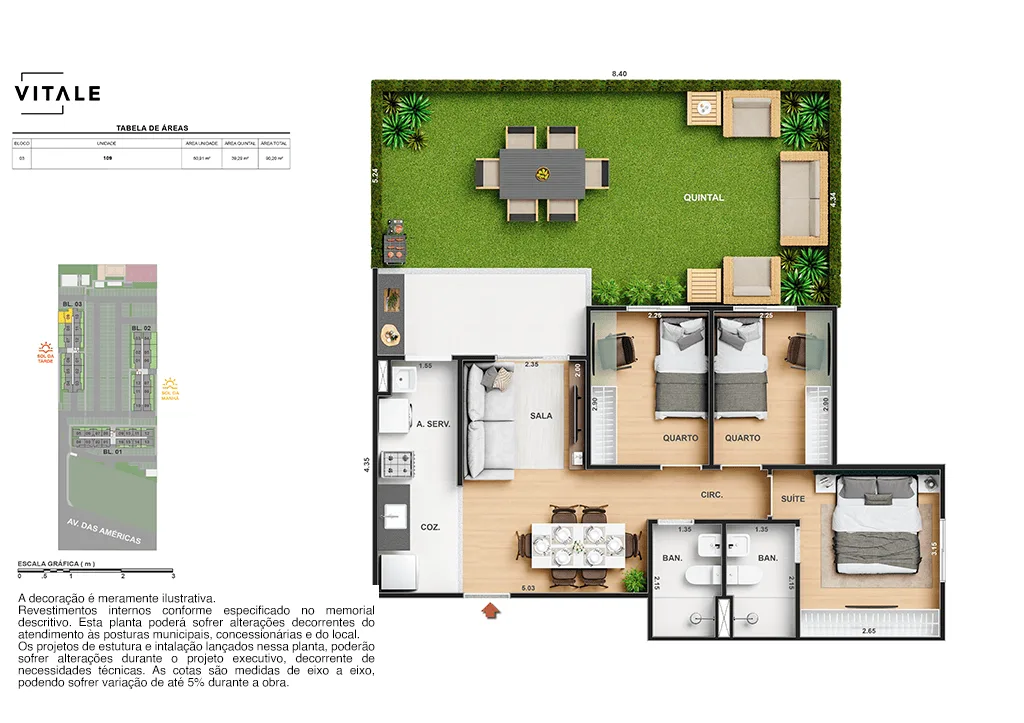 Planta 7: Tide Residencial, apartamento de alto padrão no Recreio dos Bandeirantes, Rio de Janeiro
