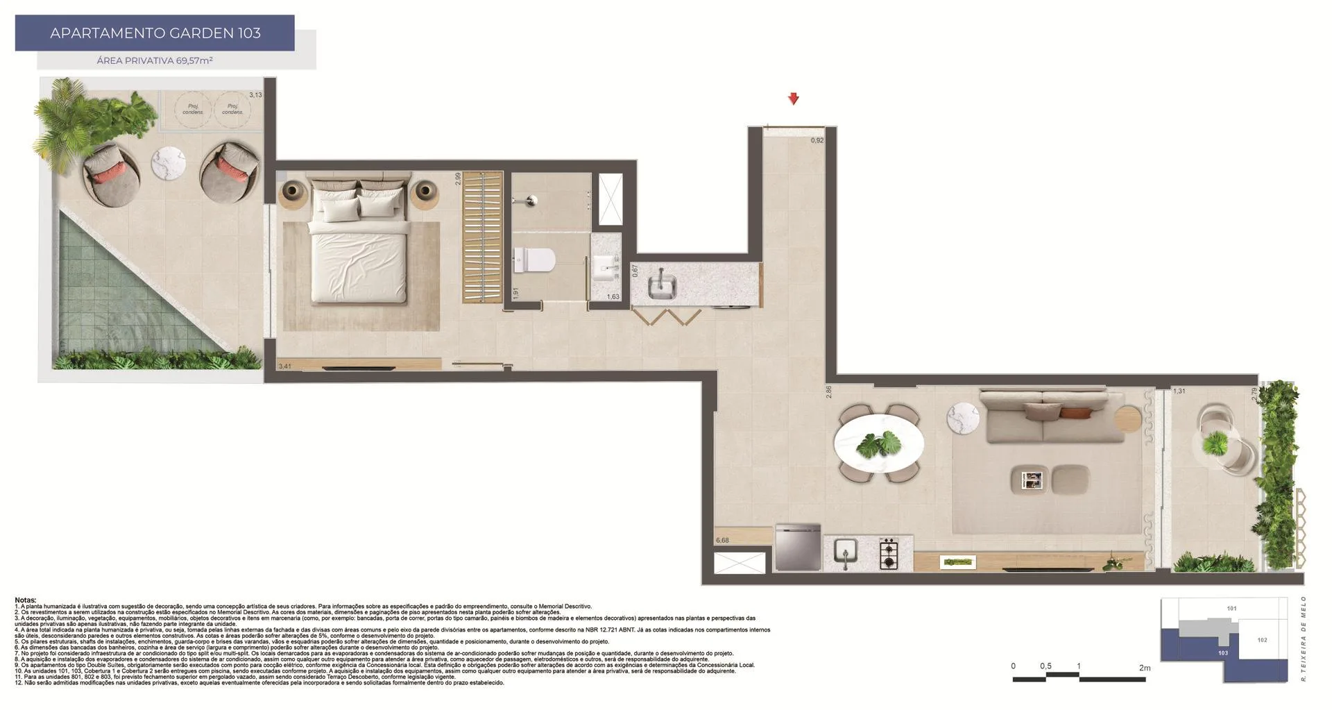 Planta 7: Mare Ipanema, apartamento de alto padrão em Ipanema, Rio de Janeiro
