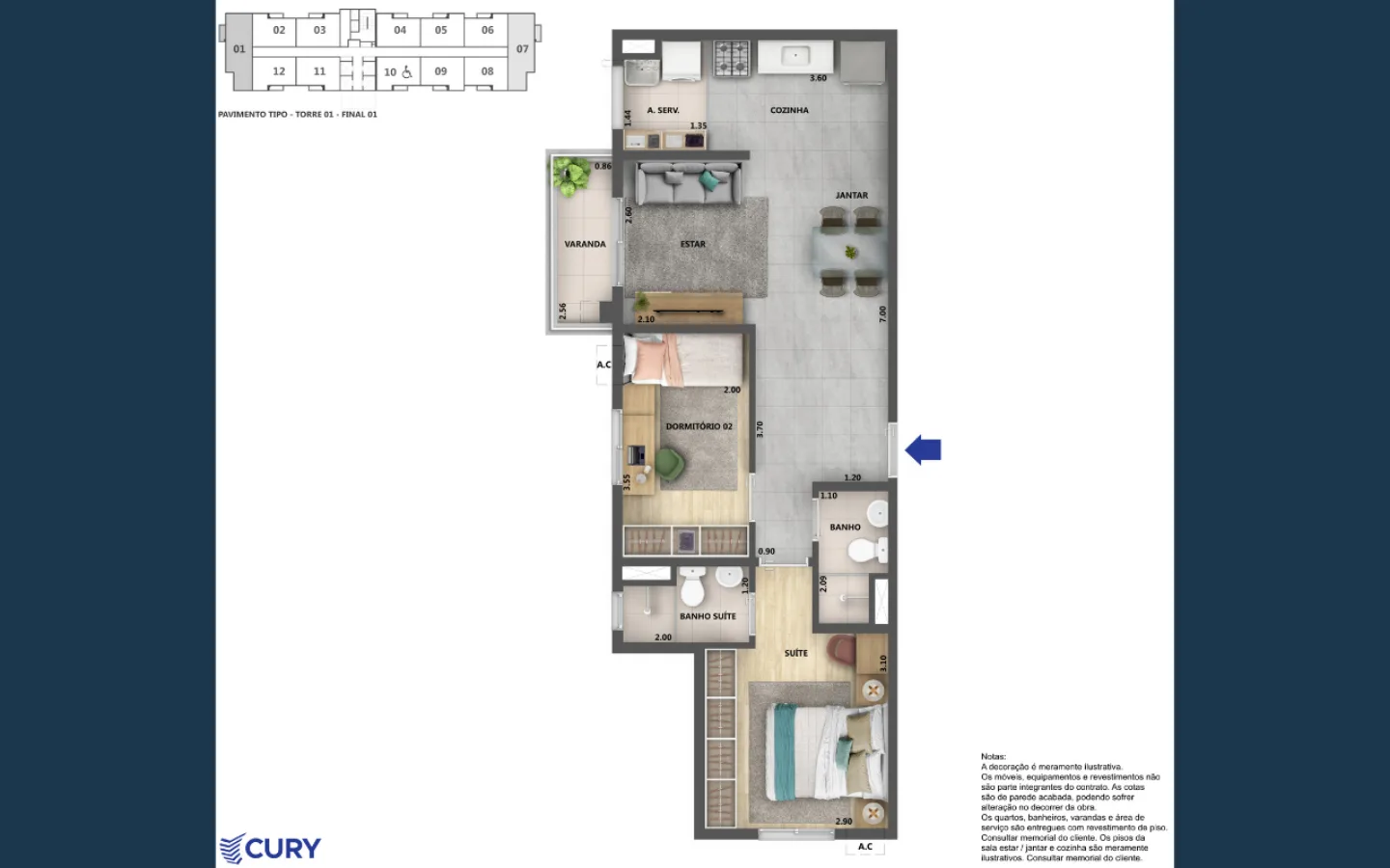 Planta 4: Nova Norte Ginga, apartamento de alto padrão em Outro, Rio de Janeiro