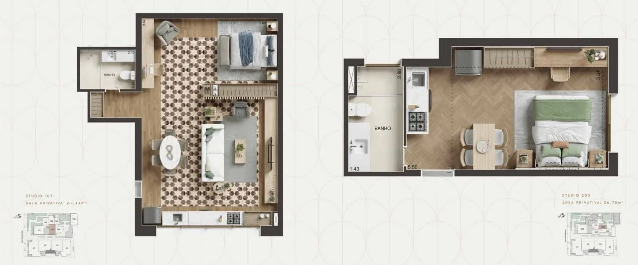 Planta 6: Oba Urca, apartamento de alto padrão na Urca, Rio de Janeiro