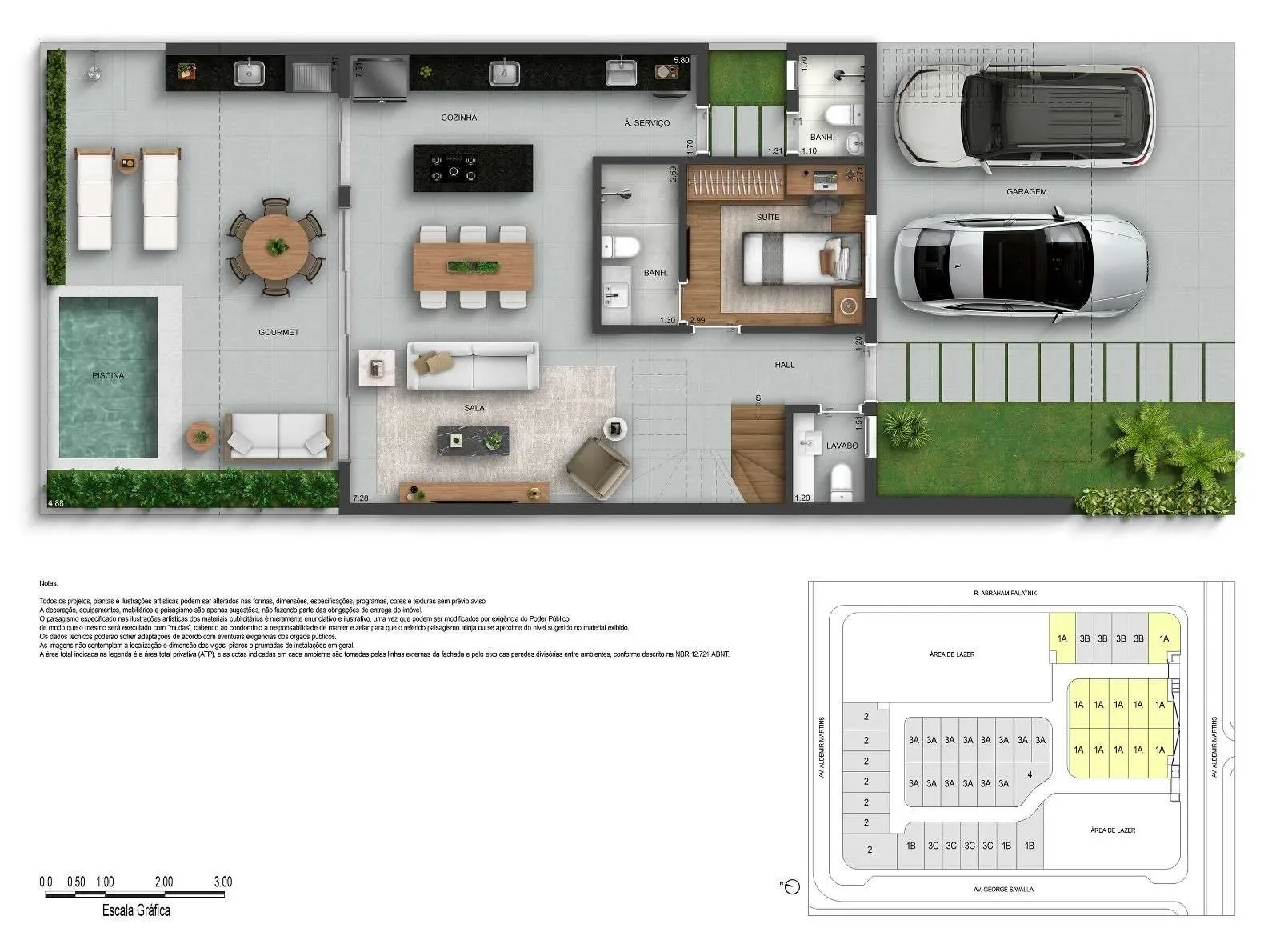 Planta 3: Barra Home Design, casa de alto padrão na Barra da Tijuca, Rio de Janeiro