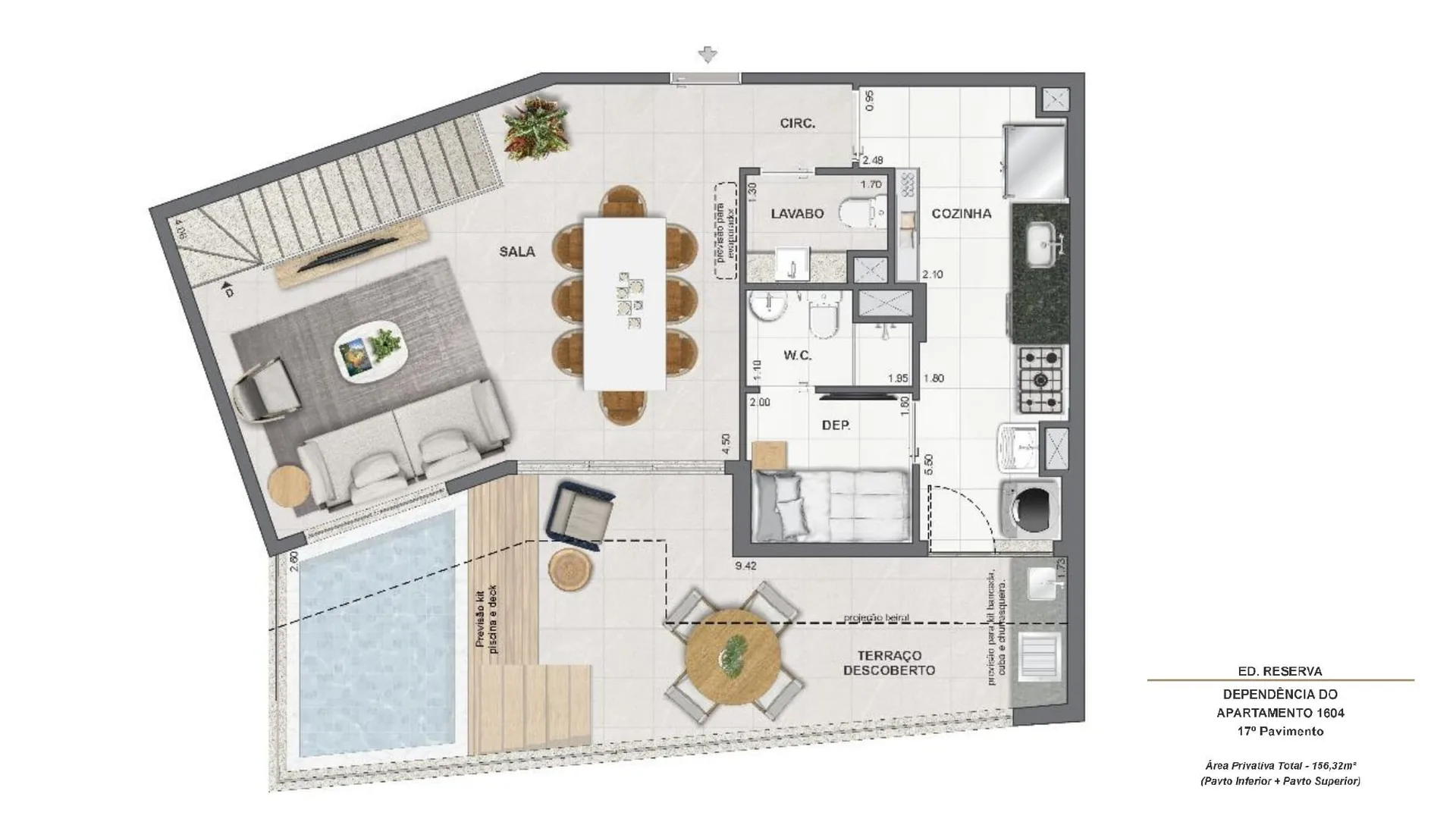 Planta 34: Endless Peninsula, apartamento de alto padrão na Barra da Tijuca, Rio de Janeiro