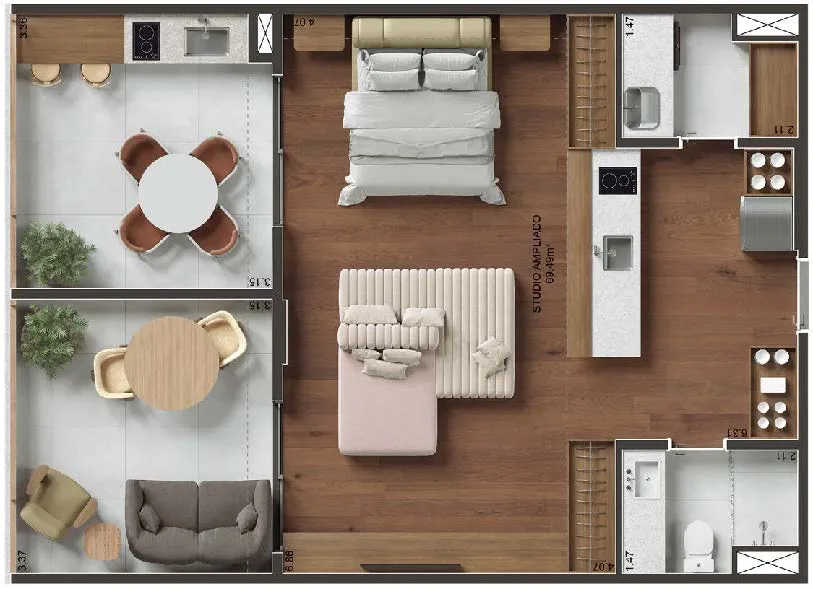 Planta 3: MO.dO Design Living, studio de alto padrão em Botafogo, Rio de Janeiro