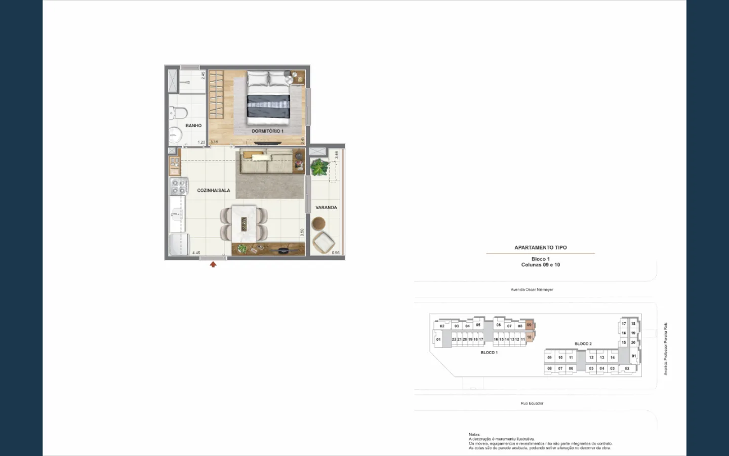 Planta 9: Epicentro Residencial Porto Maravilha, studio de alto padrão no Centro, Rio de Janeiro
