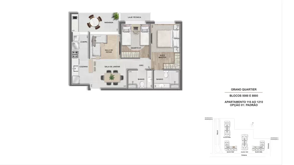 Planta 1: Grand Quartier, apartamento de alto padrão na Barra da Tijuca, Rio de Janeiro