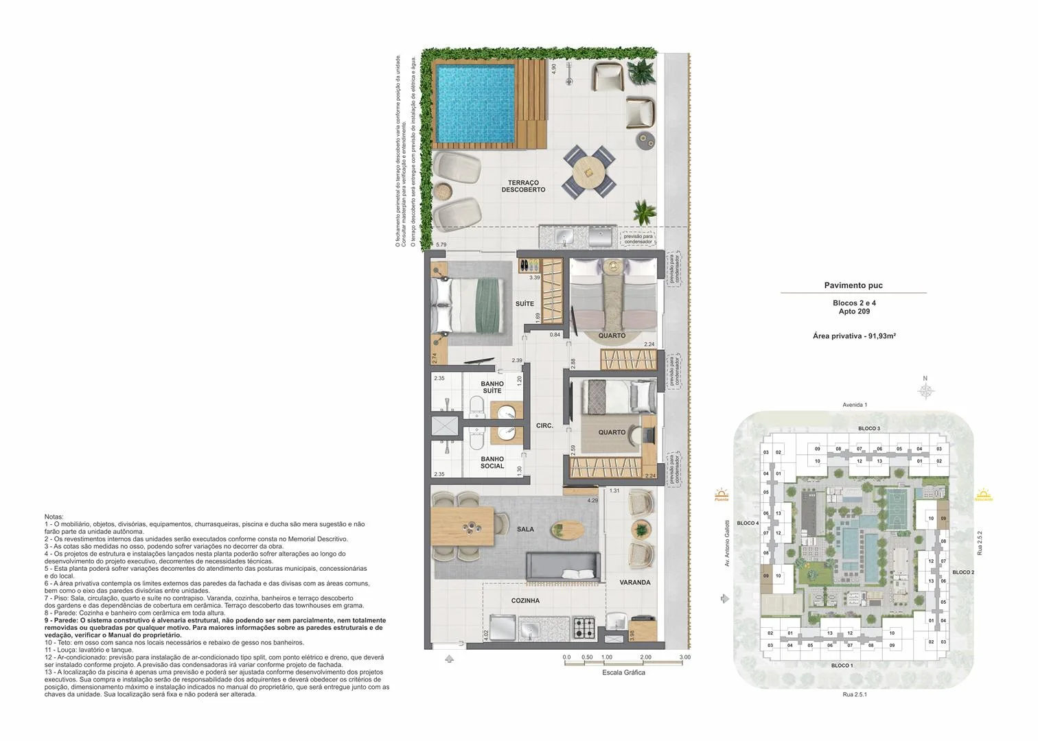 Planta 13: Arte Wood Residences, apartamento de alto padrão na Barra Olímpica, Rio de Janeiro