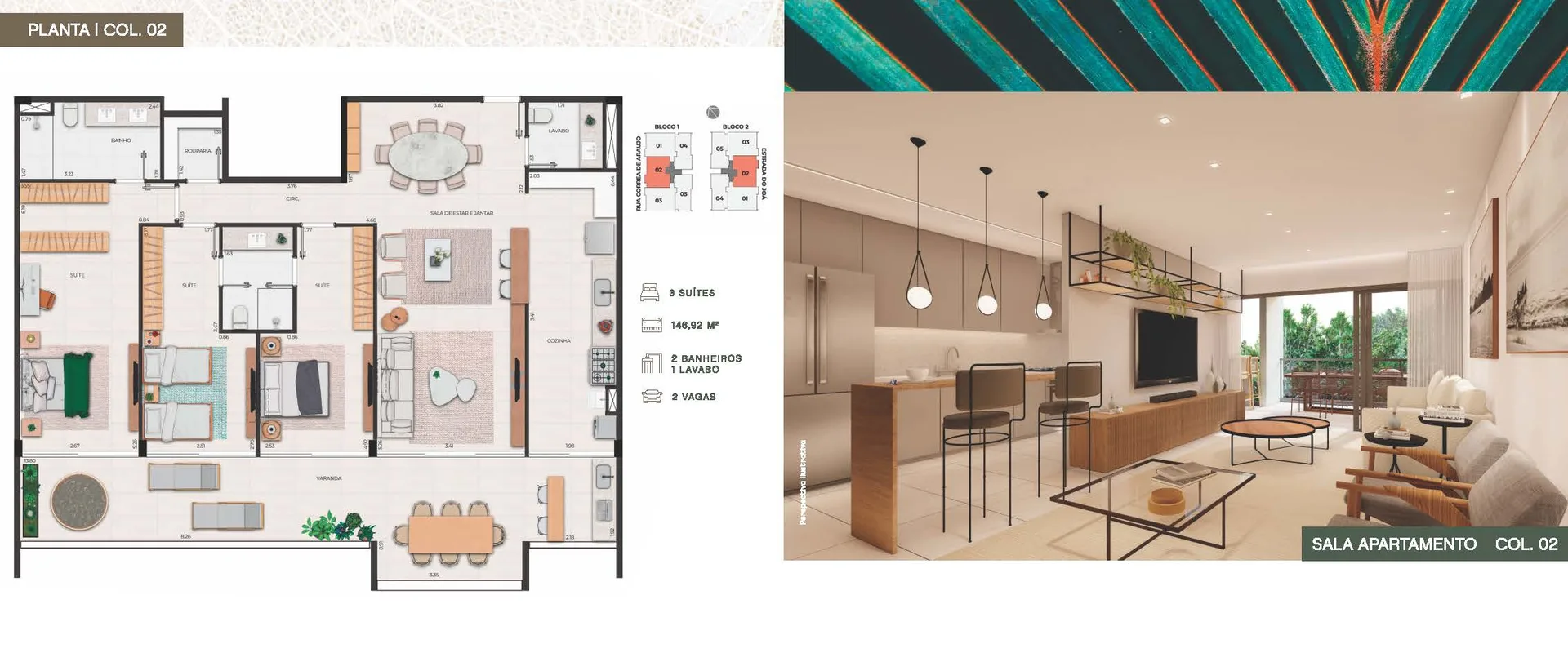 Planta 2: Unique Barrinha Residence, apartamento de alto padrão na Barra da Tijuca, Rio de Janeiro