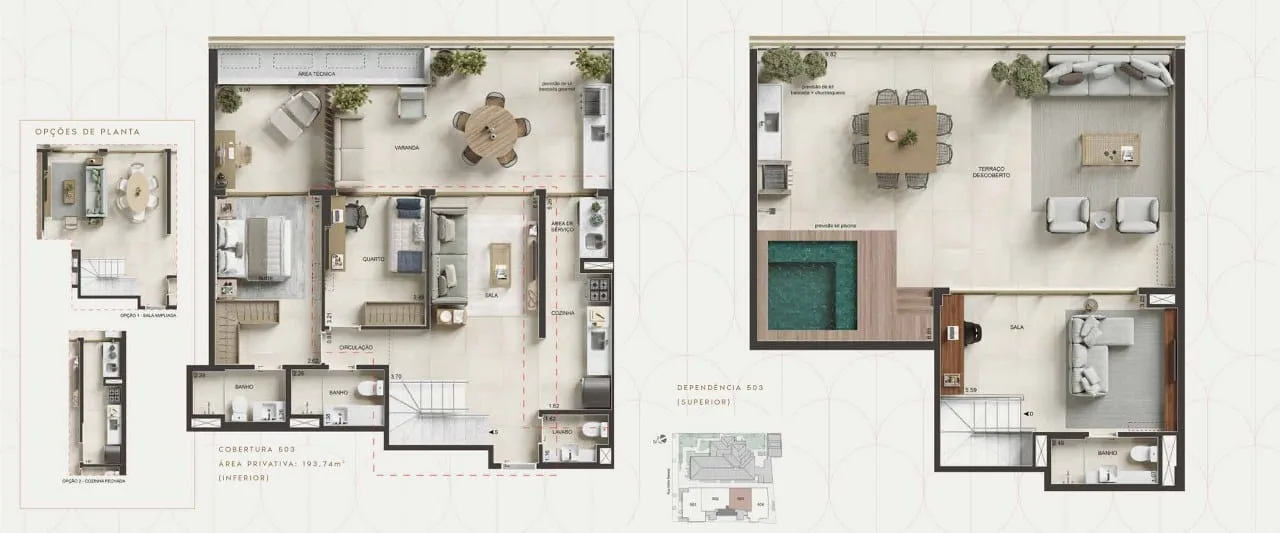 Planta 16: Oba Urca, apartamento de alto padrão na Urca, Rio de Janeiro