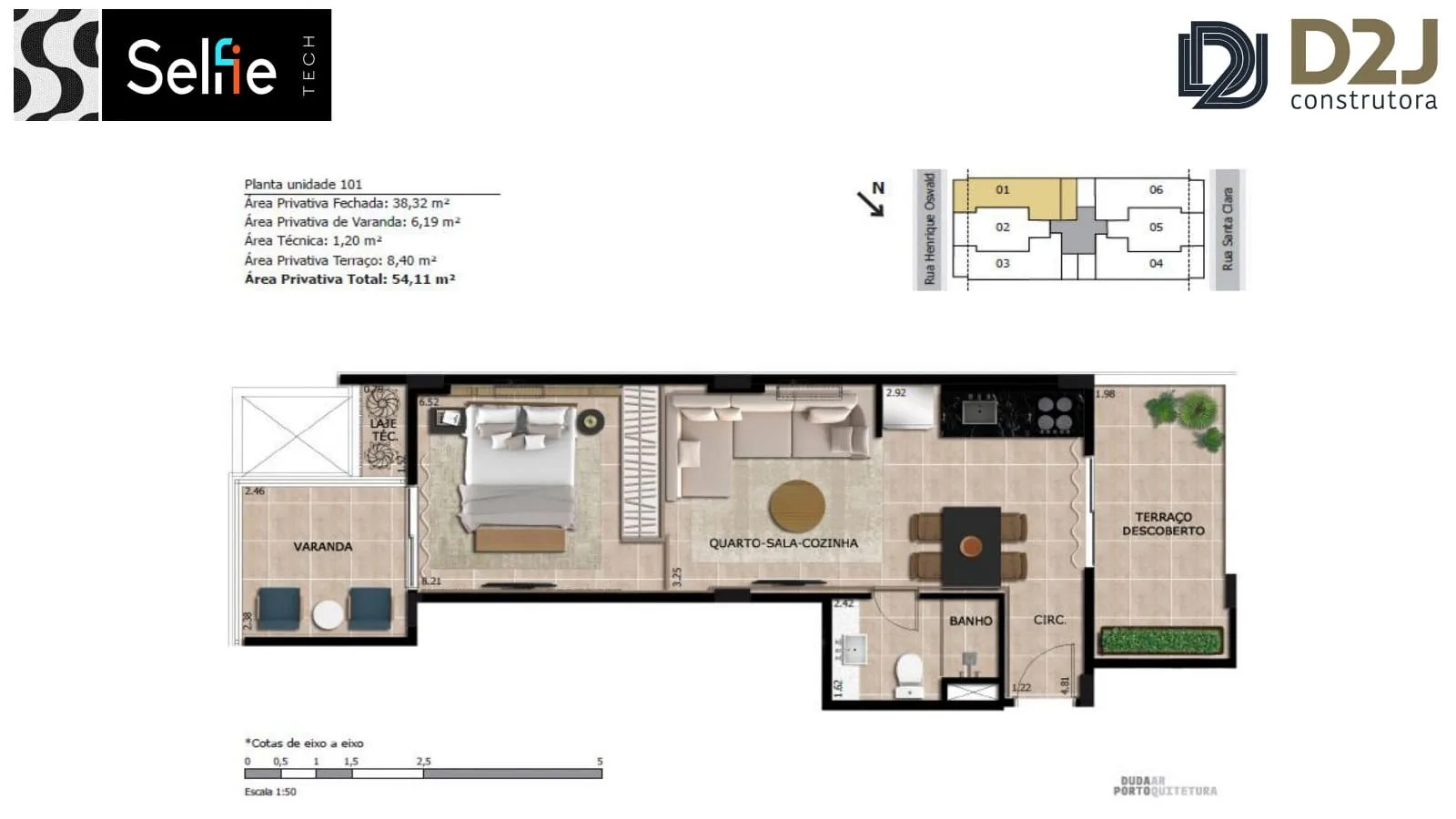 Planta 1: Selfie Tech Copacabana, apartamento de alto padrão em Copacabana, Rio de Janeiro