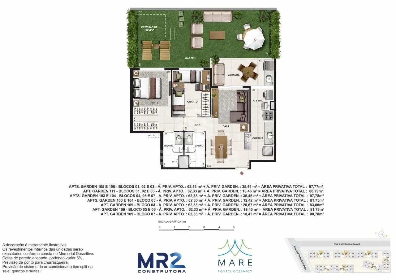 Planta 4: Mare Pontal Oceânico, apartamento de alto padrão no Recreio dos Bandeirantes, Rio de Janeiro