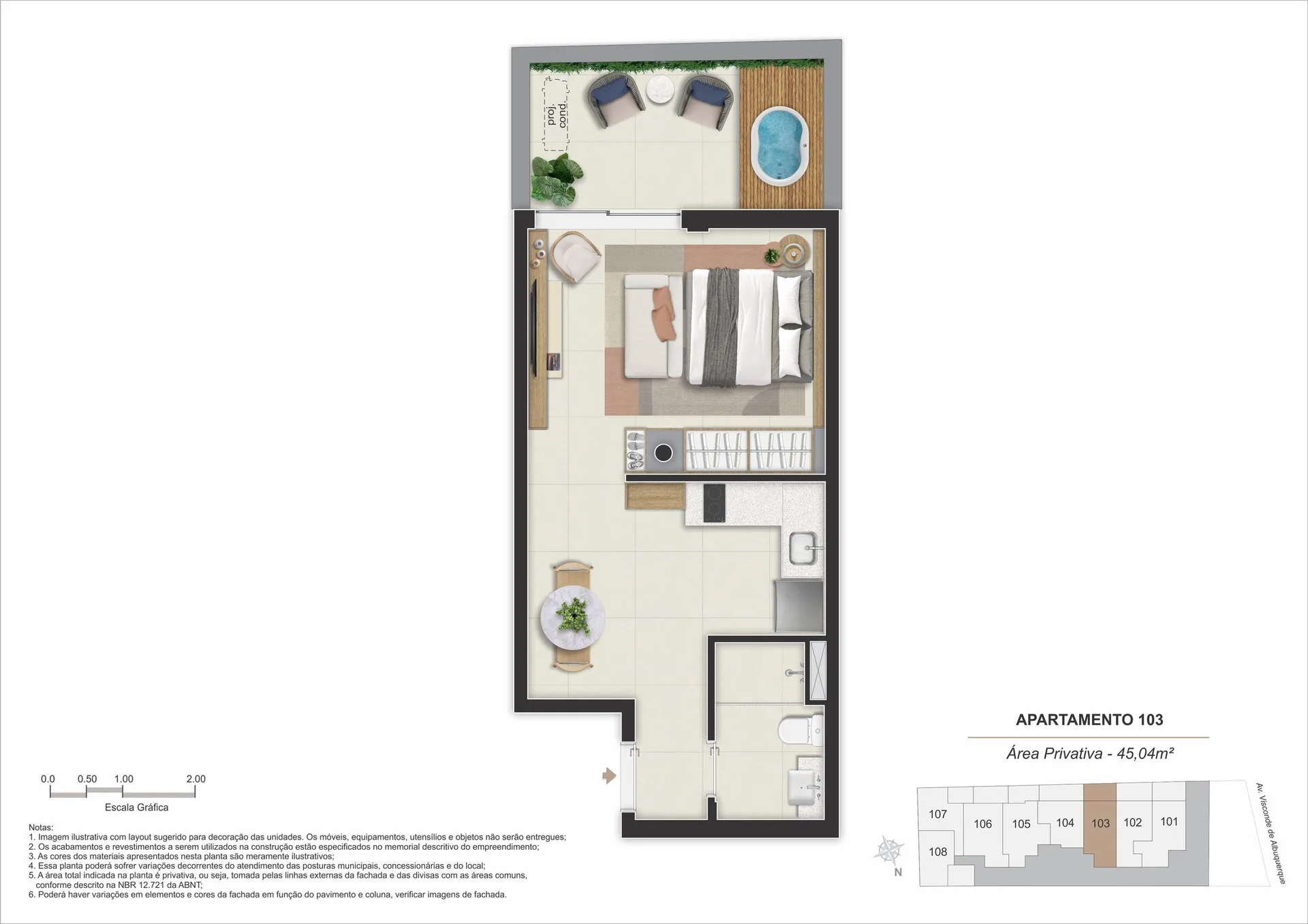 Planta 3: Stay 360 Leblon, apartamento de alto padrão no Leblon, Rio de Janeiro