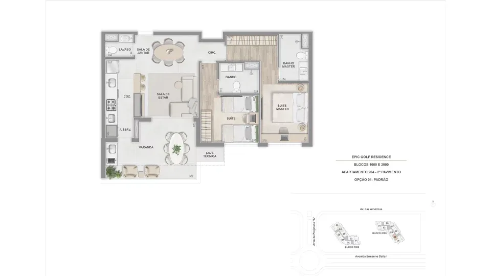 Planta 11: Epic Golf Residence, apartamento de alto padrão na Barra da Tijuca, Rio de Janeiro