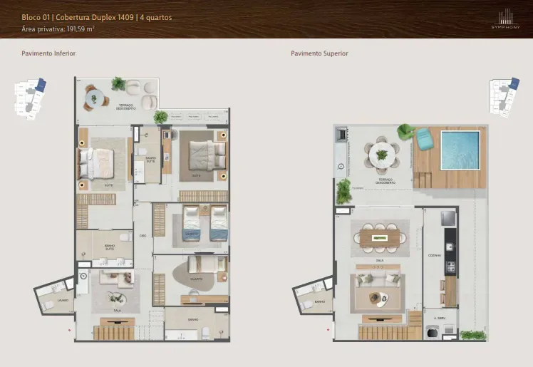 Planta 16: Symphony Residences Flamengo, apartamento de alto padrão no Flamengo, Rio de Janeiro