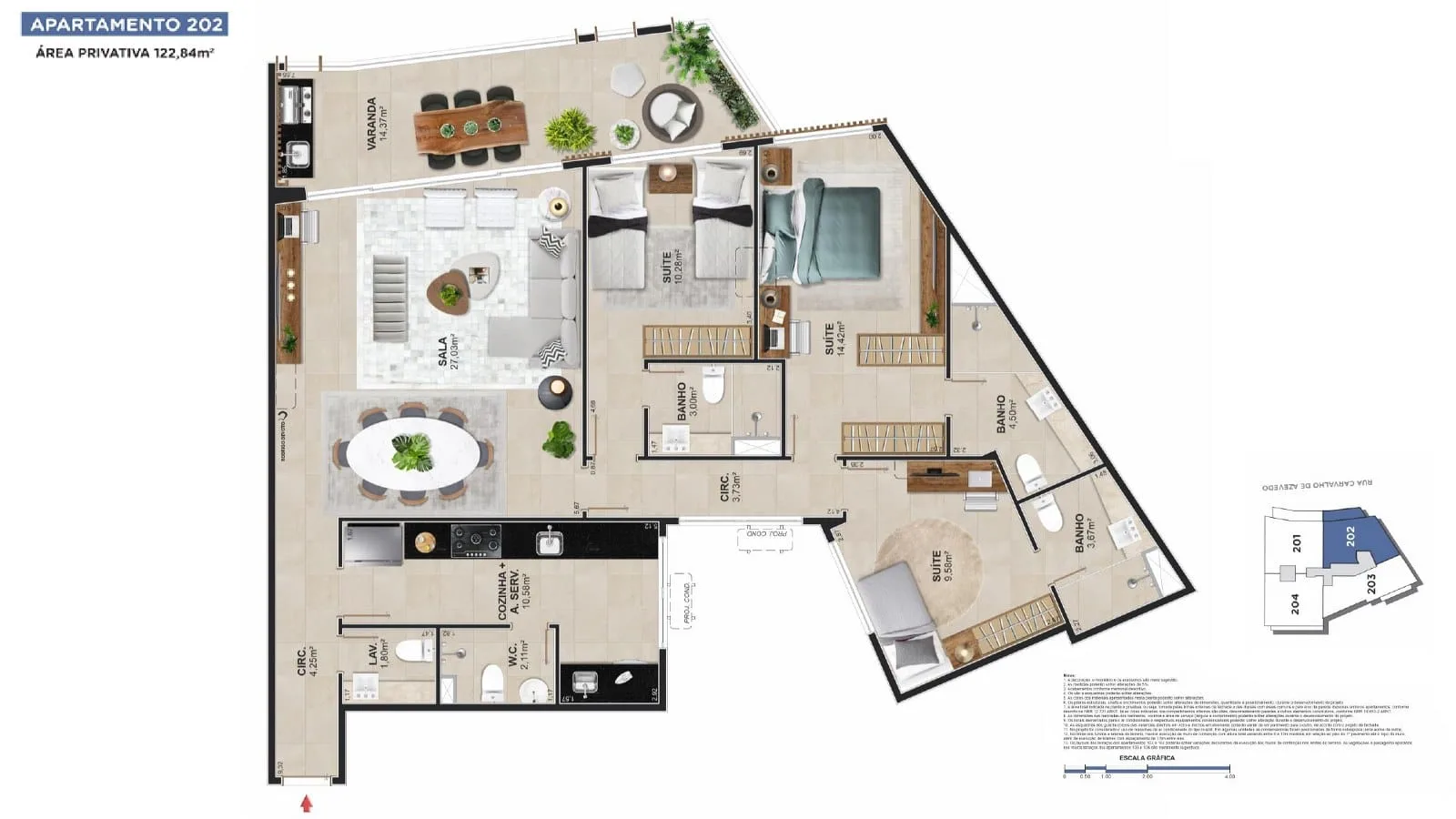 Planta 14: Ares Lagoa, apartamento de alto padrão na Lagoa, Rio de Janeiro