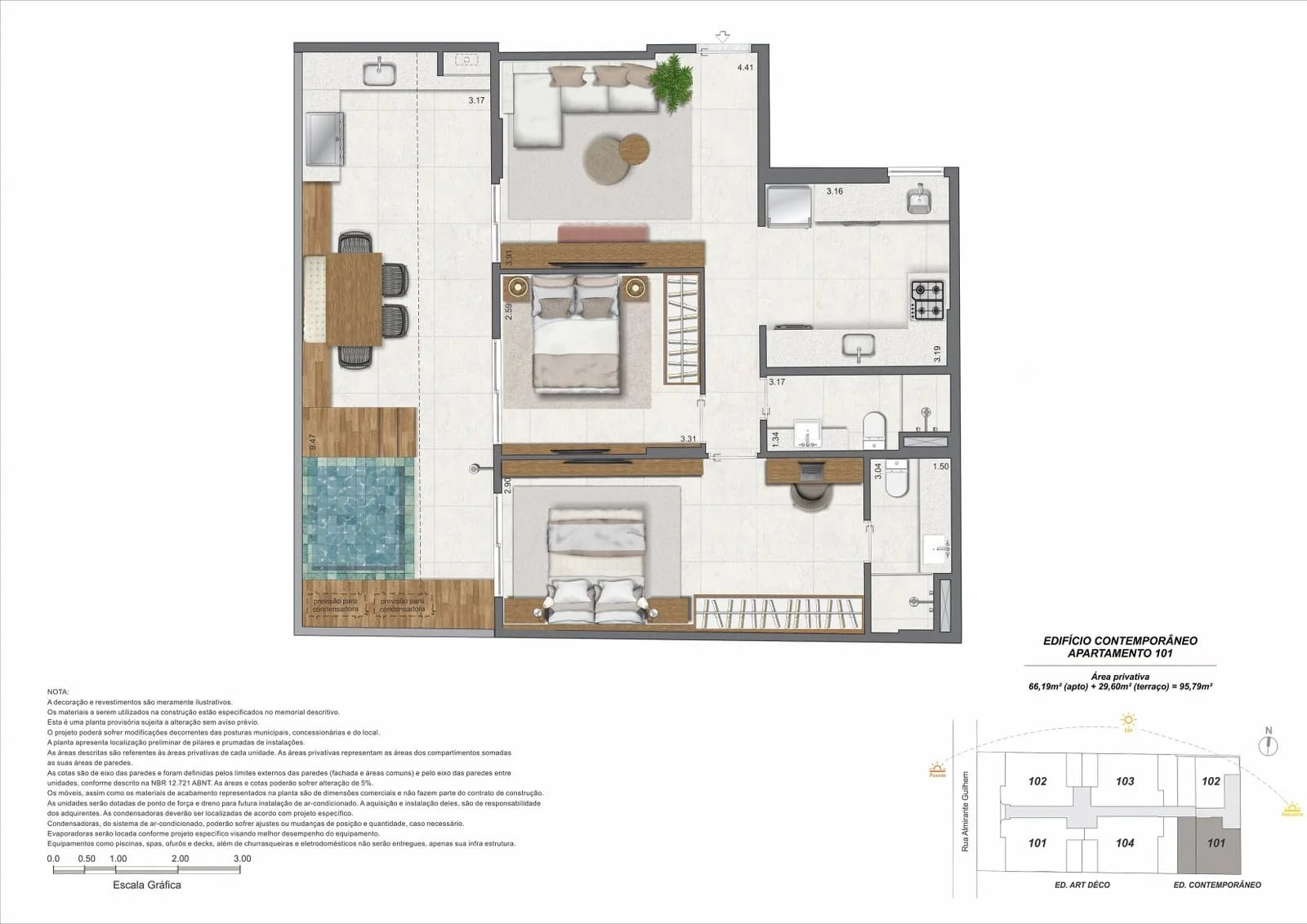 Planta 11: Paradís Mozak, apartamento de alto padrão no Leblon, Rio de Janeiro