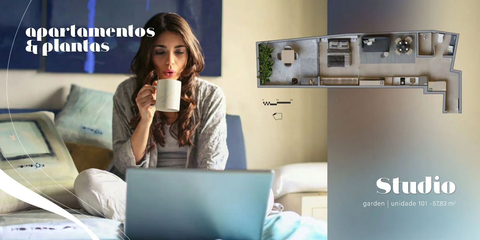 Planta 2: Glória Del Art Co Living, studio de alto padrão na Glória, Rio de Janeiro