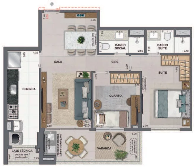 Planta 8: Iconyc By Yoo, apartamento de alto padrão em Botafogo, Rio de Janeiro