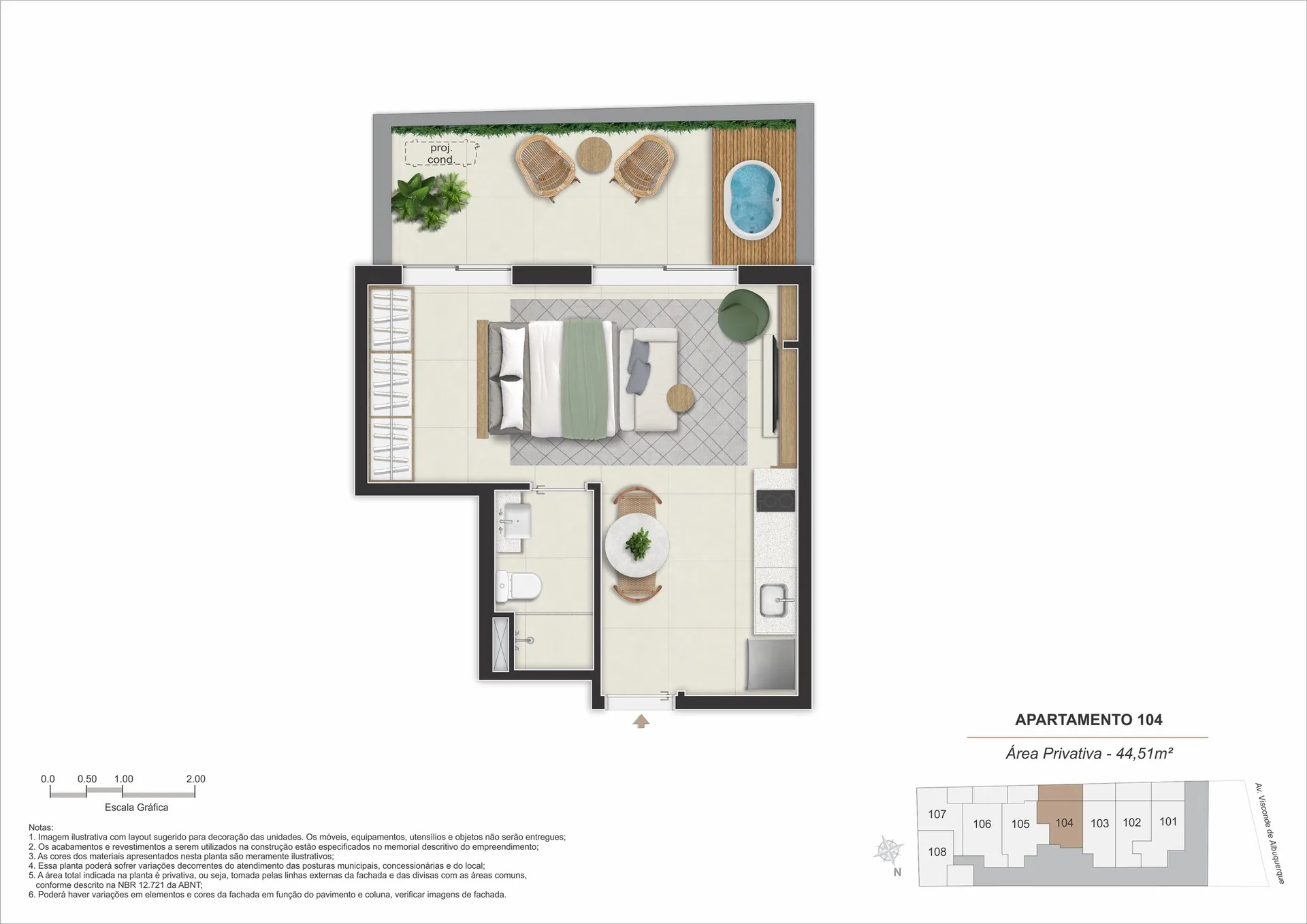 Planta 4: Stay 360 Leblon, apartamento de alto padrão no Leblon, Rio de Janeiro