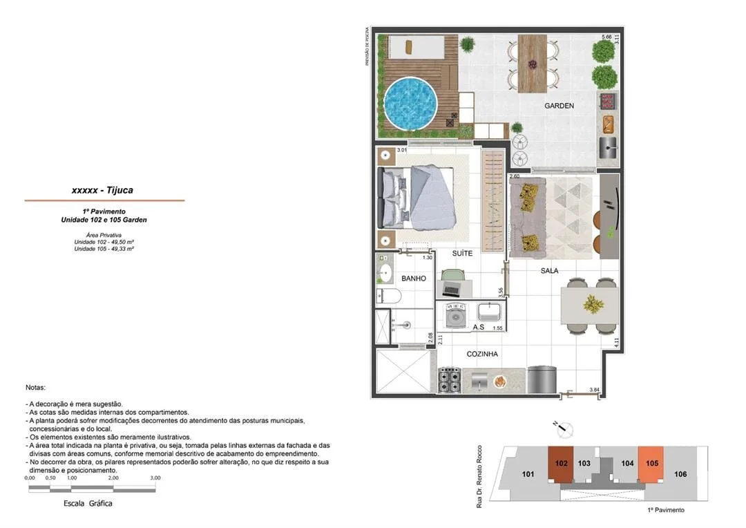 Planta 5: Relier Tijuca, apartamento de alto padrão na Tijuca, Rio de Janeiro