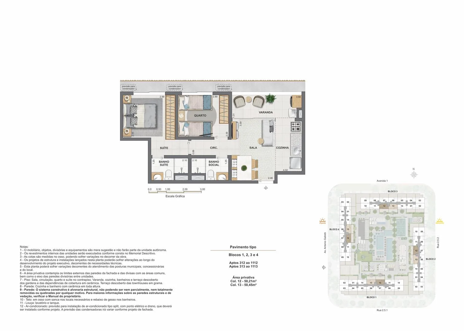 Planta 4: Arte Wood Residences, apartamento de alto padrão na Barra Olímpica, Rio de Janeiro
