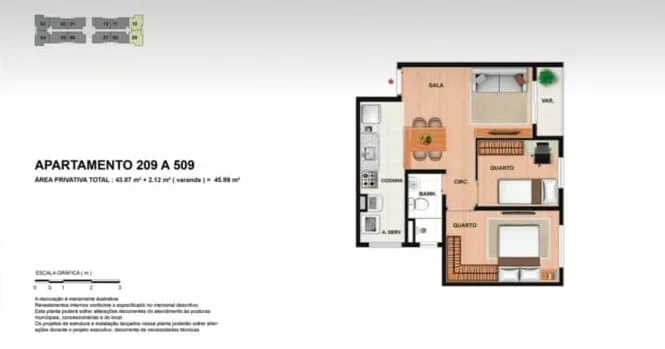 Planta 6: Vitale Eco Vargem Grande, apartamento de alto padrão em Outro, Rio de Janeiro